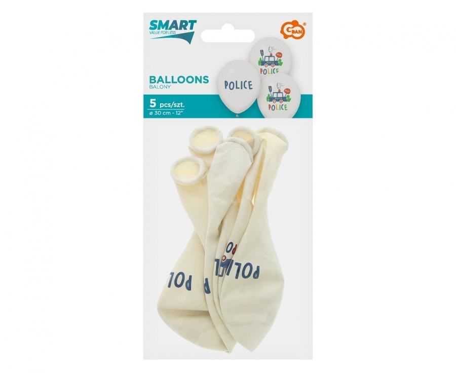 Balony Police Policja 12" 5szt. GZ-POL5 Godan